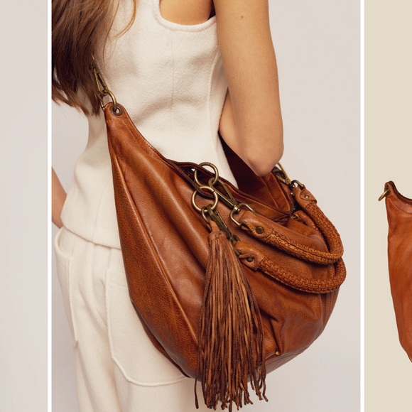 Bayside 84 Calla Lily Cognac Hobo XL - Picture 3 of 9